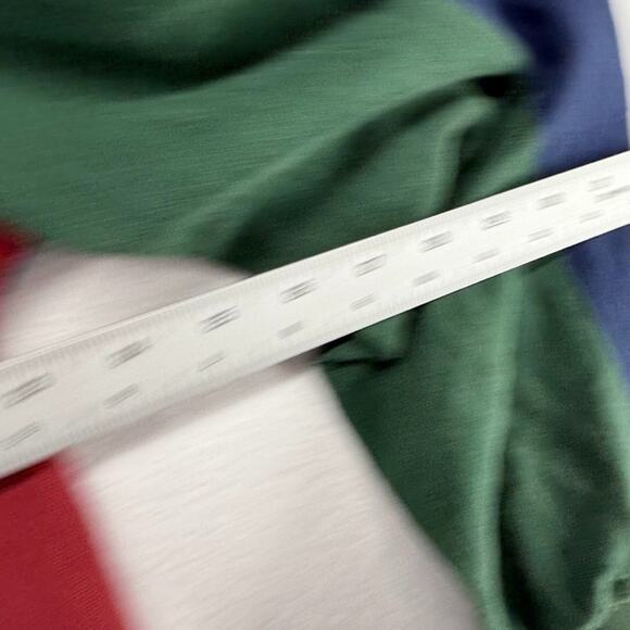 Vintage Woolrich Rugby Shirt mens Large Green Red Striped Thick Heavy Preppy 90s - Picture 5 of 9